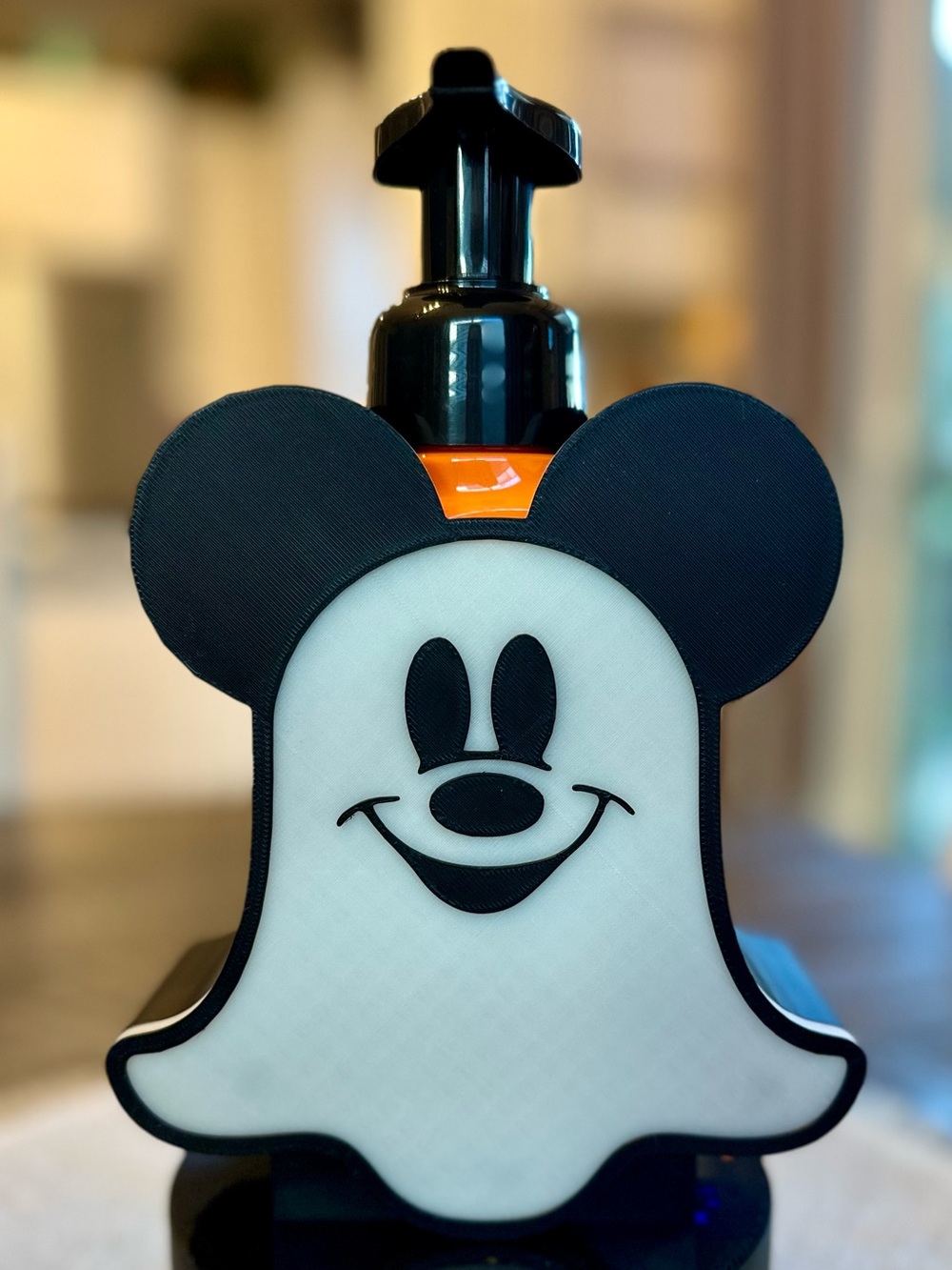 GLOW-IN-THE-DARK Disney Ghost Mickey Soap Holder for Bath & Body Works Bottles
